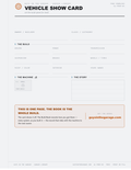 Vehicle Show Card — Free
